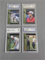 Lot Of 4 Graded Tiger Woods Golf Cards