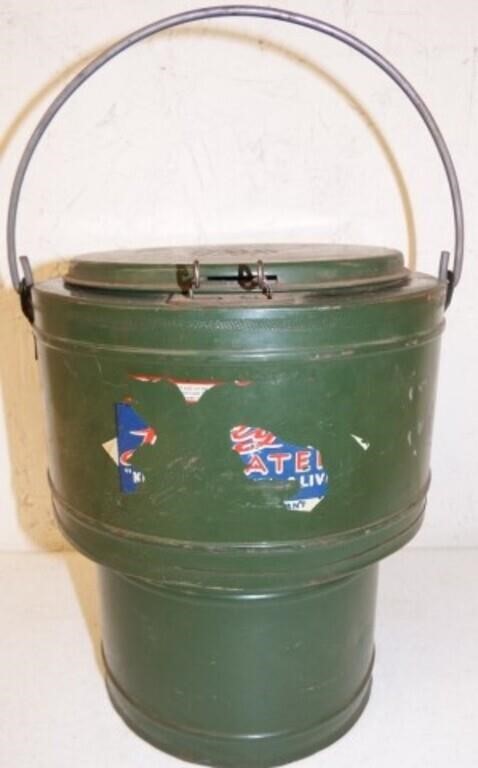 Vintage Lucky Floater Metal Minnow Bucket / Pail