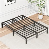 14 Inch Full Size Heavy Duty Bed Frame  Black