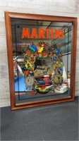 Vintage Martini Bar Mirrored Advertising Sign 19"