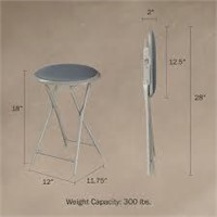 18 Lavish Home Stool  225lb  12x11.75x18  Gray