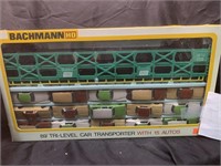 BACHMANN H O CAR TRANSPORTER W/ 15 AUTOS - NIB