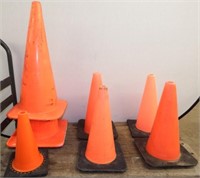 (7) Soft Rubber Orange Traffic Cones