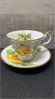 Paragon Bone China Yellow Floral Cup & Saucer