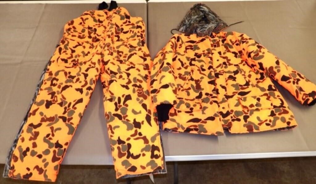Blaze Orange Camo Reversible Jacket & Bibs