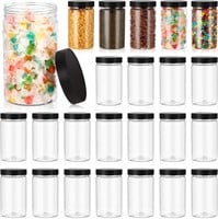 Sunnyray 24pcs 27oz Clear Jars with Lids