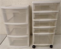(2) Poly Resin Storage Cabinets with Drawers
