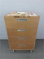 Heavy Metal Cabinet W Vintage Clothing Patterns