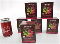 6 boîtes de 16 sachets de thé bio Choice Organic