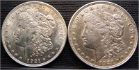 (2) 1921 Morgan Silver Dollars - Coins