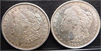 (2) 1921-D Morgan Silver Dollars - Coin
