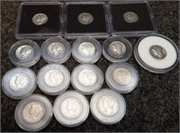 (15) 90% Silver Mercury Dimes - Coins