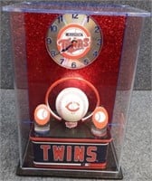 Minnesota Twins Baseball Encased Clock