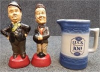 Luck, WI Red Wing Pitcher & Laurel & Hardy Statues