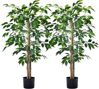 2Packs 4FT Artificial Ficus Trees with Pot