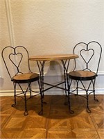 (3) Child Size Ice Cream Set: 2- Chair & 1- Table