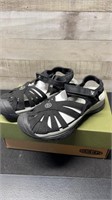 Keen Ladies Sandels Black Grey Velcro Closure Bran