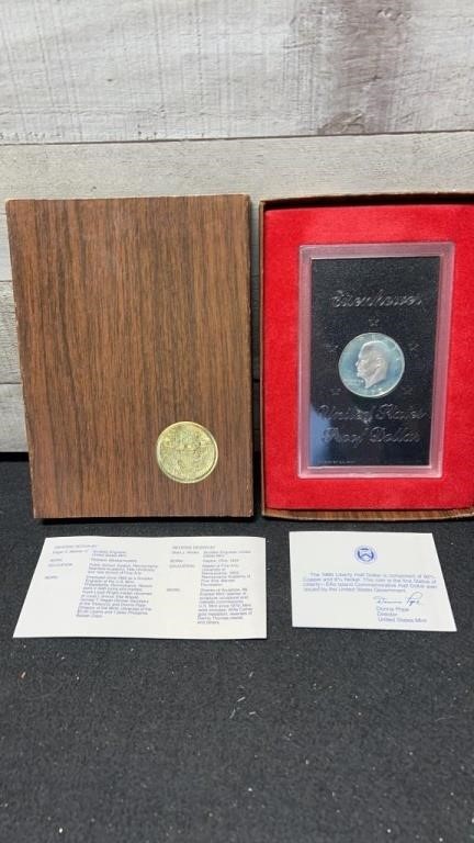 1972 Proof Eisenhower Silver Dollar With Governmen