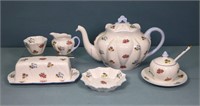 6pc. Shelley Rose Pansy Forget-Me-Not China