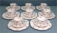 24pc. Shelley Rose Pansy Forget-Me-Not China