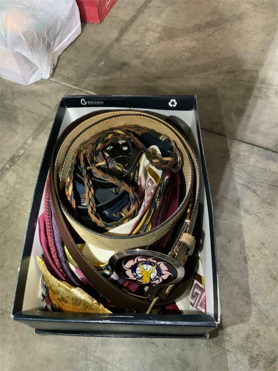 belts and ties box lot