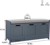 HOMEFORT Shoe Storage Bench, Wooden Shoe Bench