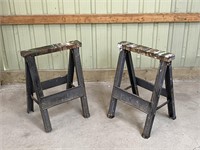 2 Folding Saw Horses