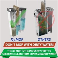 X3 Mop, Separates Dirty and Clean Wate