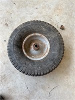 Spare wheel for lawn mower