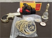 Lot of Avon Decanters, RR Patches & VIP Pins