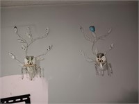Pair of metal wall Sconce candle holders, 18