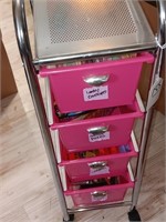 Rolling cart with drawers and contents craft