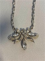 ORO Vintage Rhinestone Necklace 16"