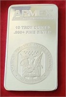 Apmex 10 Troy Ounce .999 Fine Silver Bar