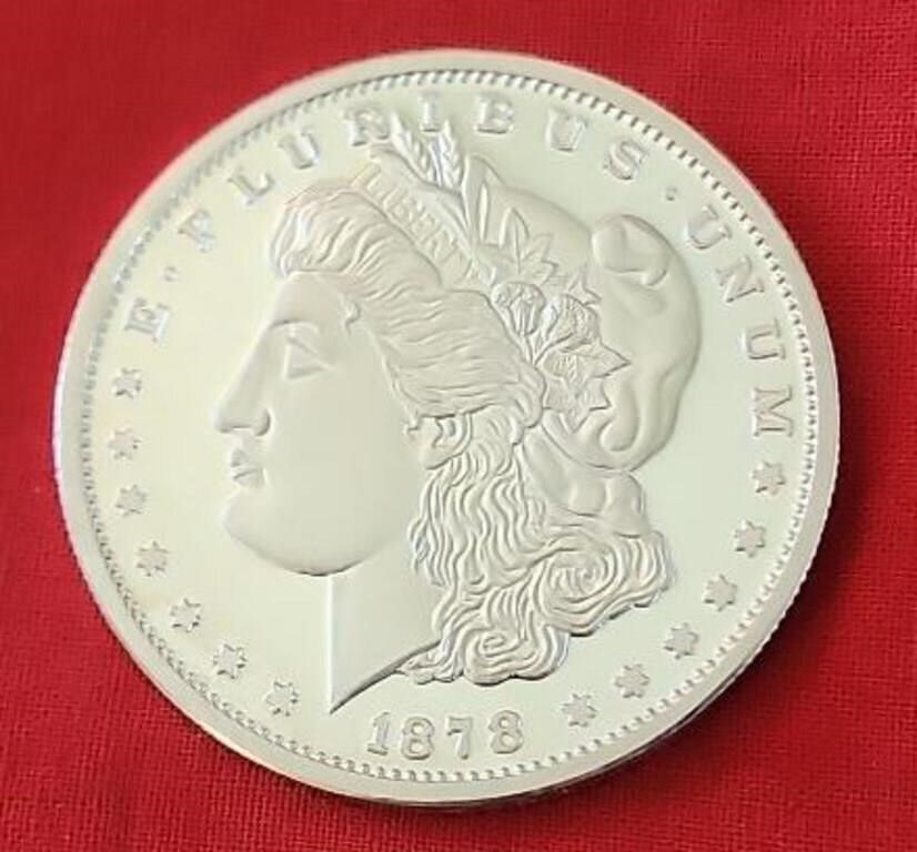 1878 UNC. Morgan Silver COPY .999
