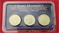 2007 James Madison Presidential Dollar Set 3 Mints