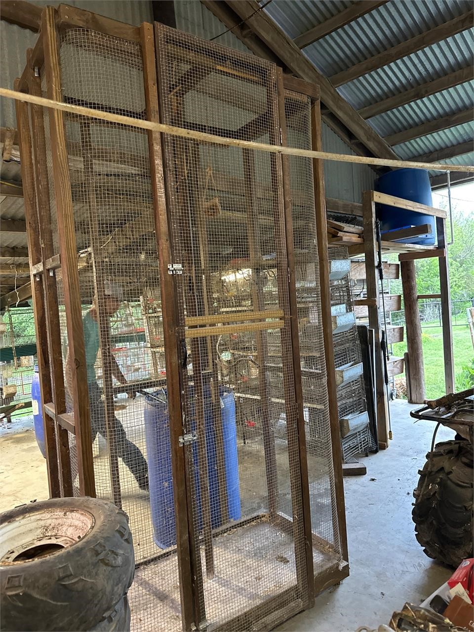 8ft tall Parrot Cage on Wheels