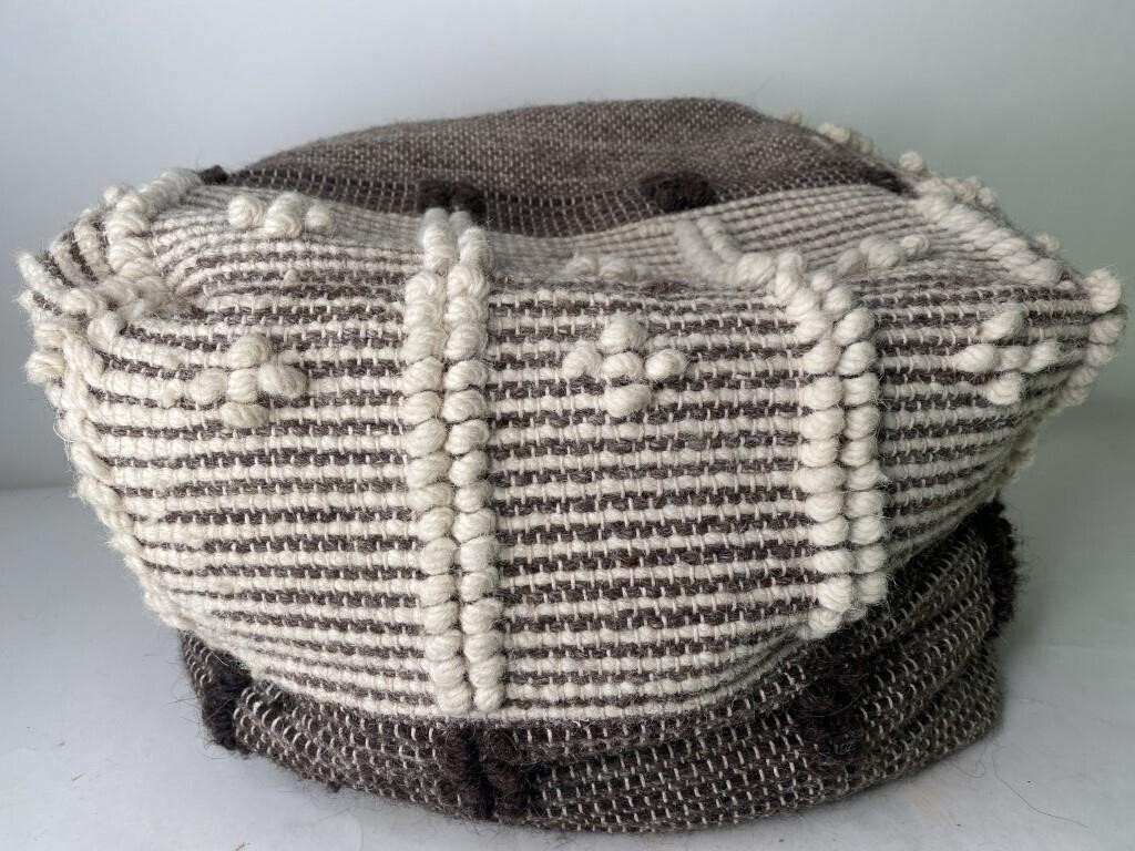 Woven Wool Seat Pillow / Foot Stool / Beanbag
