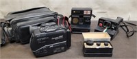 Pair of Polaroid Cameras, JVC GR-AX2 Compact VHS