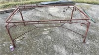 Vintage Heavy Duty Rod Iron Table, one side needs