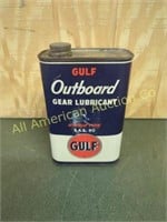 GULF OUTBOARD 1QT METAL OIL CAN