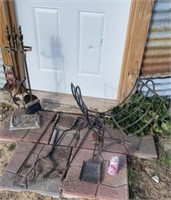 Fire Place Wood Holding Rack, Tool w Stand