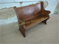 ANTIQUE OAK CHURCH PEW/BENCH