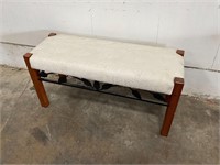 White Upholstered Bench