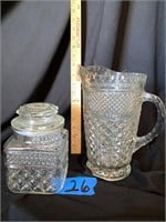 Anchor Hocking Wexford Canister & Pitcher