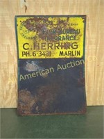 ANTIQUE FARM BUREAU MENU BOARD, MARLIN TEXAS