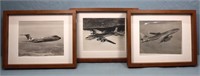 (3) Framed Vintage American Airlines Photographs