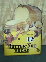 VINTAGE BUTTER-NUT BREAD CARDBOARD SIGN
