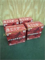 4 BOXES FEDERAL 12GA SHOTGUN SHELLS