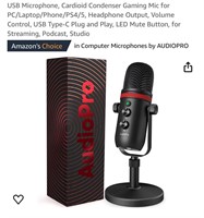 USB Microphone, Cardioid Condenser Gaming Mic